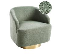 Beliani Armchair Lavik Boucle Light Green