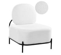 Armchair LUNDE Boucle White