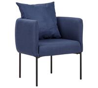 Beliani Armchair Malmos Fabric Dark Blue