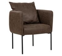 Beliani Armchair Malmos Faux Leather Dark Brown