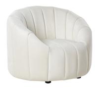 Beliani Armchair Malung Velvet Off-White