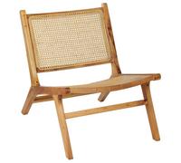 Beliani Armchair Middletown Mahogany Natural