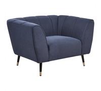 Beliani Armchair Orsta Fabric Dark Blue