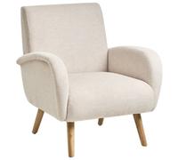 Beliani Armchair Plassen Fabric Light Beige