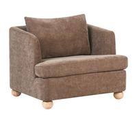 Beliani Armchair Rattvik Chenille Brown