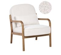 Beliani Armchair Selde Boucle Off-White