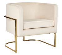 Armchair SIRKKA Velvet Light Beige