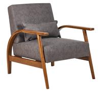 Beliani Armchair Skara Faux Leather Dark Brown