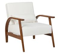Armchair SKARA Faux Leather Off-White