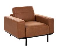 Beliani Armchair Sovik Faux Leather Brown