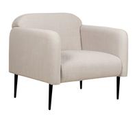 Beliani Armchair Stouby Linen Taupe