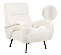 Beliani Armchair Svalov Corduroy Off-White