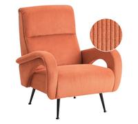 Beliani Armchair Svalov Corduroy Orange