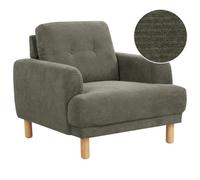 Beliani Armchair Tuve Corduroy Dark Green