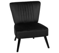 Beliani Armchair Vaasa Velvet Black