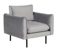 Beliani Armchair Vinterbro Velvet Grey