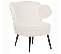 Beliani Armchair Voss Boucle White