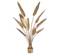 Beliani Artificial Plant Banana Tree 162 Cm Gold