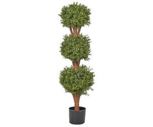 Beliani Artificial Plant Buxus Ball Tree 120 Cm Green