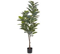 Beliani Artificial Plant Ficus Elastica 160 Cm Green