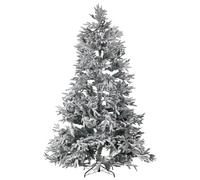 Beliani Artificial Snowy Christmas Tree Bassie 240 Cm White