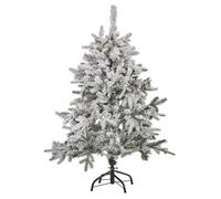 Beliani Artificial Snowy Christmas Tree Tomichi 120 Cm White