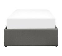 Beliani Astra Slatted Bed Frame Grey Upholstered Ottoman Storage 3Ft Single