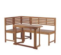 Beliani Balcony Dining Set 4 Seater Treia Acacia Wood Brown