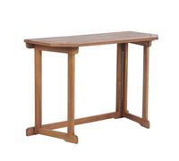 Beliani Balcony Table Treia 110 Cm 47 Cm Acacia Wood Brown