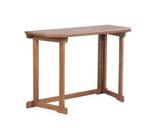 Beliani Balcony Table Treia 110 Cm 47 Cm Acacia Wood Brown