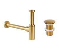 Basin Bottle Trap with Click Clack Waste MAFREDI Brass Gold