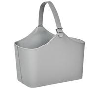 Beliani Basket Elam Faux Leather Grey