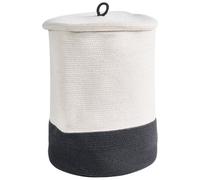Beliani Basket Silopi Cotton White/ Dark Grey