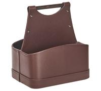 Beliani Basket Uruk Faux Leather Brown