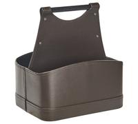 Beliani Basket Uruk Faux Leather Dark Brown