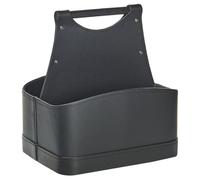 Beliani Basket Uruk Faux Leather Graphite Grey
