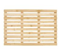 Beliani Bath Mat Bartow Light Brown 53 X 36 Cm Bamboo Wood