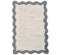 Bath Mat NANGAL Grey/ Beige 60 x 90 cm Cotton
