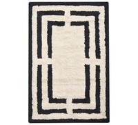 Bath Mat RISALU Black/ Beige 60 x 90 cm Cotton