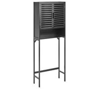 Beliani Bathroom Cabinet Okarche Bamboo Wood 63 Cm Black