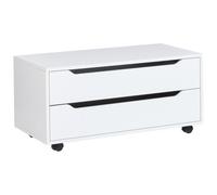 Beliani Bathroom Cabinet Osasco With Wheels 80 Cm White