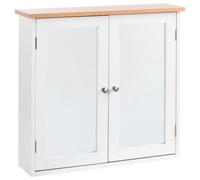 Beliani Bathroom Wall Mounted Mirror Cabinet Alamos 65 Cm 60 Cm White