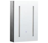 Beliani Bathroom Wall Mounted Mirror Cabinet Led Cameron 40 Cm 60 Cm Black