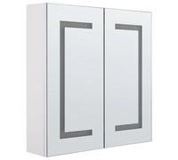 Bathroom Wall Mounted Mirror Cabinet LED MAZARREDO 60 cm 60 cm White
