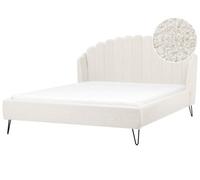 Bed Boucle AMBILLOU 180 x 200 cm (EU Super King) Off-White