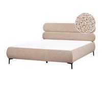 Bed Boucle LESSAY 180 x 200 cm (EU Super King) Taupe