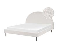 Boucle EU King Size Bed White MARGUT