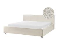 Boucle EU Super King Size Bed Off-White MIRANDE