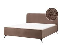 Bed Boucle VALOGNES 180 x 200 cm (EU Super King) Brown