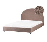 Bed Boucle VAUCLUSE 140 x 200 cm (EU Double) Taupe